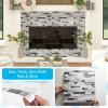 imageArt3d 10Sheet HeavyDuty Peel and Stick Backsplash Waterproof Wall Tiles Stick on Kitchen Backsplash Living Space Carrara GreyCarrara Grey