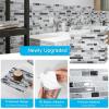 imageArt3d 10Sheet HeavyDuty Peel and Stick Backsplash Waterproof Wall Tiles Stick on Kitchen Backsplash Living Space Carrara GreyCarrara Grey