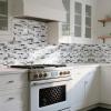 imageArt3d 10Sheet HeavyDuty Peel and Stick Backsplash Waterproof Wall Tiles Stick on Kitchen Backsplash Living Space Carrara GreyCarrara Grey