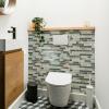imageArt3d 10Sheet HeavyDuty Peel and Stick Backsplash Waterproof Wall Tiles Stick on Kitchen Backsplash Living Space Carrara GreyDark Brown