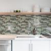imageArt3d 10Sheet HeavyDuty Peel and Stick Backsplash Waterproof Wall Tiles Stick on Kitchen Backsplash Living Space Carrara GreyDark Brown
