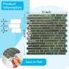 imageArt3d 10Sheet HeavyDuty Peel and Stick Backsplash Waterproof Wall Tiles Stick on Kitchen Backsplash Living Space Carrara GreyDark Green