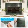 imageArt3d 10Sheet HeavyDuty Peel and Stick Backsplash Waterproof Wall Tiles Stick on Kitchen Backsplash Living Space Carrara GreyDark Green