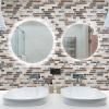 imageArt3d 10Sheet HeavyDuty Peel and Stick Backsplash Waterproof Wall Tiles Stick on Kitchen Backsplash Living Space Carrara GreySandstone