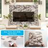 imageArt3d 10Sheet HeavyDuty Peel and Stick Backsplash Waterproof Wall Tiles Stick on Kitchen Backsplash Living Space Carrara GreySandstone