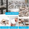 imageArt3d 10Sheet HeavyDuty Peel and Stick Backsplash Waterproof Wall Tiles Stick on Kitchen Backsplash Living Space Carrara GreySandstone