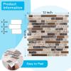 imageArt3d 10Sheet HeavyDuty Peel and Stick Backsplash Waterproof Wall Tiles Stick on Kitchen Backsplash Living Space Carrara GreySandstone