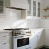 imageArt3d 10Sheet HeavyDuty Peel and Stick Backsplash Waterproof Wall Tiles Stick on Kitchen Backsplash Living Space Carrara GreyWhite with Gray Grout