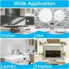 imageArt3d 10Sheet HeavyDuty Peel and Stick Backsplash Waterproof Wall Tiles Stick on Kitchen Backsplash Living Space Carrara GreyWhite with Gray Grout