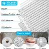 imageArt3d 10Sheet HeavyDuty Peel and Stick Backsplash Waterproof Wall Tiles Stick on Kitchen Backsplash Living Space Carrara GreyWhite with Gray Grout