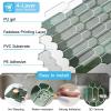 imageArt3d 12 x 12 Inch HeavyDuty Peel and Stick Backsplash SelfAdhesive Wall Tiles for Kitchen Bathroom Decor 10Pack WhiteDark Green