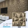 imageArt3d Textures 3D Wall Panels Antique Gold Diamond Design for Interior Wall Decor Pack of 12 Tiles 32 Sq Ft PVCAntique Gold