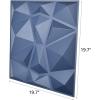imageArt3d Textures 3D Wall Panels Antique Gold Diamond Design for Interior Wall Decor Pack of 12 Tiles 32 Sq Ft PVCBlue
