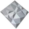 imageArt3d Textures 3D Wall Panels Antique Gold Diamond Design for Interior Wall Decor Pack of 12 Tiles 32 Sq Ft PVCMatt Grey