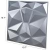 imageArt3d Textures 3D Wall Panels Antique Gold Diamond Design for Interior Wall Decor Pack of 12 Tiles 32 Sq Ft PVCMatt Grey