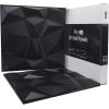 imageArt3d Textures 3D Wall Panels Antique Gold Diamond Design for Interior Wall Decor Pack of 12 Tiles 32 Sq Ft PVCSmoky Black