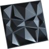 imageArt3d Textures 3D Wall Panels Antique Gold Diamond Design for Interior Wall Decor Pack of 12 Tiles 32 Sq Ft PVCSmoky Black
