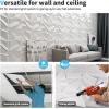 imageArt3d Textures 3D Wall Panels Antique Gold Diamond Design for Interior Wall Decor Pack of 12 Tiles 32 Sq Ft PVCWhite