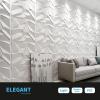 imageArt3d Textures 3D Wall Panels Antique Gold Diamond Design for Interior Wall Decor Pack of 12 Tiles 32 Sq Ft PVCWhite