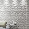 imageArt3d Textures 3D Wall Panels Antique Gold Diamond Design for Interior Wall Decor Pack of 12 Tiles 32 Sq Ft PVCWhite