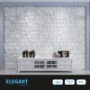 imageArt3d Textures 3D Wall Panels Antique Gold Diamond Design for Interior Wall Decor Pack of 12 Tiles 32 Sq Ft PVCWhite Marble