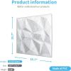 imageArt3d Textures 3D Wall Panels Antique Gold Diamond Design for Interior Wall Decor Pack of 12 Tiles 32 Sq Ft PVCWhite Marble