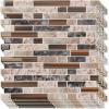 imageArt3d 10Sheet HeavyDuty Peel and Stick Backsplash Waterproof Wall Tiles Stick on Kitchen Backsplash Living Space Carrara GreySandstone