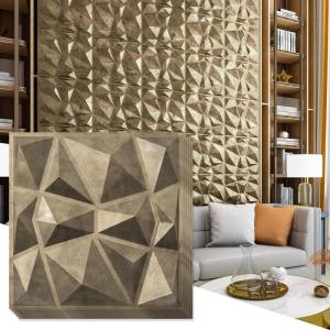 imageArt3d Textures 3D Wall Panels Antique Gold Diamond Design for Interior Wall Decor Pack of 12 Tiles 32 Sq Ft PVCAntique Gold
