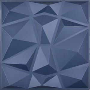 imageArt3d Textures 3D Wall Panels Antique Gold Diamond Design for Interior Wall Decor Pack of 12 Tiles 32 Sq Ft PVCBlue