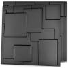 imageArt3d 100 Pack Decorative 3D Wall Panels 97 SqFeet PVC Interior Wall Dcor 118quotx118quot BlackBlack