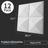 imageArt3d 100 Pack Decorative 3D Wall Panels 97 SqFeet PVC Interior Wall Dcor 118quotx118quot BlackDiamond