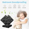 imageArt3d 100 Pack Decorative 3D Wall Panels 97 SqFeet PVC Interior Wall Dcor 118quotx118quot BlackFrost Black