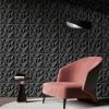 imageArt3d 100 Pack Decorative 3D Wall Panels 97 SqFeet PVC Interior Wall Dcor 118quotx118quot BlackFrost Black