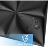 imageArt3d 100 Pack Decorative 3D Wall Panels 97 SqFeet PVC Interior Wall Dcor 118quotx118quot BlackLucky LeavesBlack