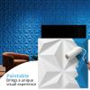 imageArt3d 100 Pack Decorative 3D Wall Panels 97 SqFeet PVC Interior Wall Dcor 118quotx118quot BlackWhite