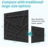 imageArt3d 20 Pack Decorative 3D Wall Panels 19 SqFeet PVC Interior Wall Dcor 118quotx118quot WhiteGeometric Black