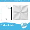 imageArt3d 20 Pack Decorative 3D Wall Panels 19 SqFeet PVC Interior Wall Dcor 118quotx118quot WhiteLucky Leaves White