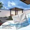 imageArt3d 20 Pack Decorative 3D Wall Panels 19 SqFeet PVC Interior Wall Dcor 118quotx118quot WhiteLucky Leaves White