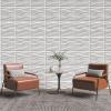 imageArt3d 20 Pack Decorative 3D Wall Panels 19 SqFeet PVC Interior Wall Dcor 118quotx118quot WhiteWavy White