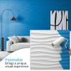 imageArt3d 20 Pack Decorative 3D Wall Panels 19 SqFeet PVC Interior Wall Dcor 118quotx118quot WhiteWavy White