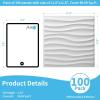 imageArt3d 20 Pack Decorative 3D Wall Panels 19 SqFeet PVC Interior Wall Dcor 118quotx118quot WhiteWavy White