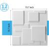 imageArt3d 20 Pack Decorative 3D Wall Panels 19 SqFeet PVC Interior Wall Dcor 118quotx118quot WhiteWhite