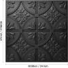 imageArt3d Drop Ceiling Tiles 24x24in 12Pack 48 Sqft Wainscoting Panels Glue Up 2ft x 2ft for Interior Dcor in Living Room Bedroom ampamp Office Star BlackStar Black