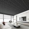 imageArt3d Drop Ceiling Tiles 24x24in 12Pack 48 Sqft Wainscoting Panels Glue Up 2ft x 2ft for Interior Dcor in Living Room Bedroom ampamp Office Star BlackStar Black