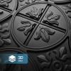 imageArt3d Drop Ceiling Tiles 24x24in 12Pack 48 Sqft Wainscoting Panels Glue Up 2ft x 2ft for Interior Dcor in Living Room Bedroom ampamp Office Star BlackStar Black