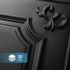 imageArt3d Drop Ceiling Tiles 24x24in 12Pack 48 Sqft Wainscoting Panels Glue Up 2ft x 2ft for Interior Dcor in Living Room Bedroom ampamp Office Star BlackBlack