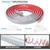 imageArt3d 10 Ft Flexible Trim Caulk Strip Peel and Stick Trim for Molding Tile Edge Ceiling Wall Corner in BlackSilver