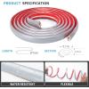 imageArt3d 10 Ft Flexible Trim Caulk Strip Peel and Stick Trim for Molding Tile Edge Ceiling Wall Corner in BlackSilver
