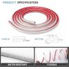 imageArt3d 10 Ft Flexible Trim Caulk Strip Peel and Stick Trim for Molding Tile Edge Ceiling Wall Corner in BlackWhite