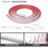 imageArt3d 10 Ft Flexible Trim Caulk Strip Peel and Stick Trim for Molding Tile Edge Ceiling Wall Corner in BlackWhite